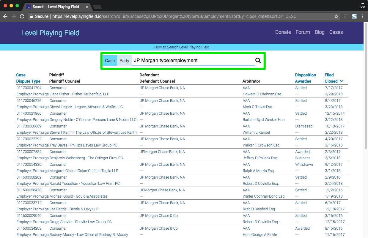 Feature Update: Filter Arbitrations by Dispute Type: Employment or Consumer